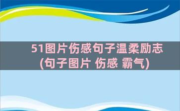 51图片伤感句子温柔励志(句子图片 伤感 霸气)